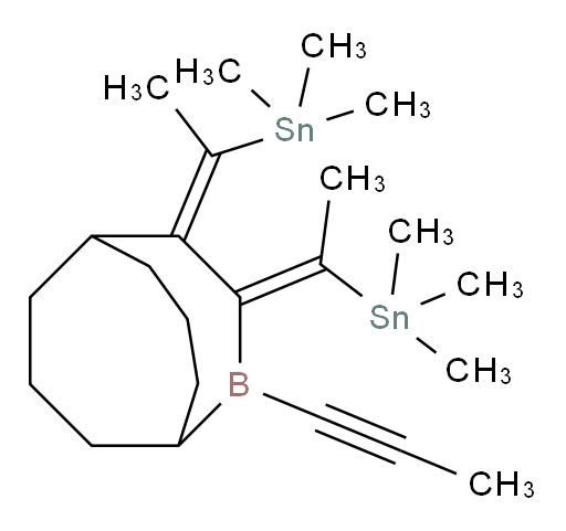 ((1Z,1'E)-(2-(丙-1-炔-1-基)-2-bora双环[3.3.3]十一烷-3,4-二亚基)双(乙-1-基-1-亚基))双(三甲基锡烷)