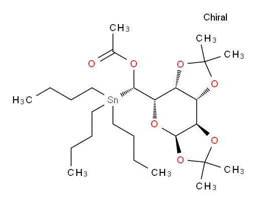 (S)-((3aR,5S,5aR,8aS,8bR)-2,2,7,7-四甲基四氢-3aH-双([1,3]二氧杂环戊烯o)[4,5-b:4',5'-d]吡喃-5-基)(三丁基锡基)甲基 乙酸酯