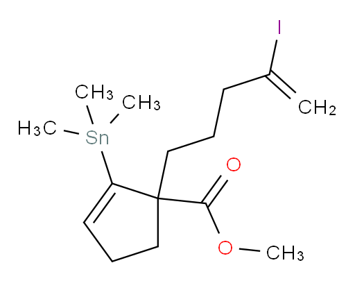 甲基 1-(4-碘戊-4-烯-1-基)-2-(三甲基锡基)环戊-2-烯甲酸酯