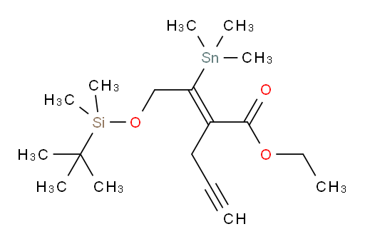 (Z)-乙基 2-(2-((叔丁基二甲基sil氧基))-1-(三甲基锡基)乙亚基)戊-4-炔酸酯