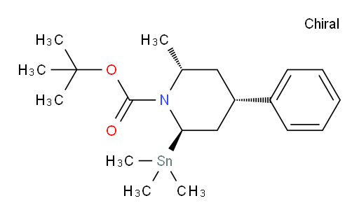 (2R,4S,6R)-叔丁基 2-甲基-4-苯基-6-(三甲基锡基)哌啶-1-甲酸酯