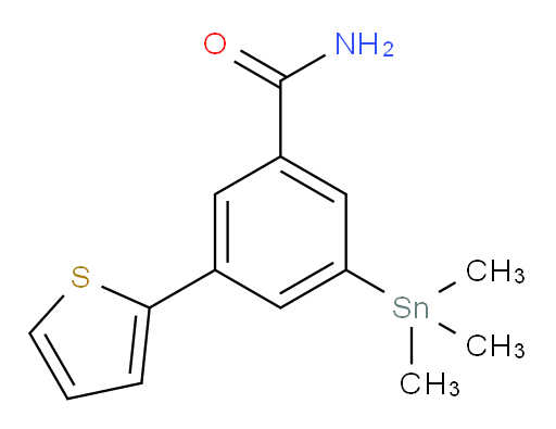 3-(噻吩-2-基)-5-(三甲基锡基)苯甲酰胺