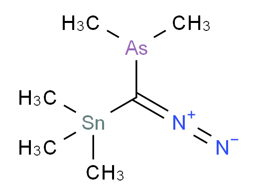 (diazo(trimethylstannyl)methyl)dimethylarsine