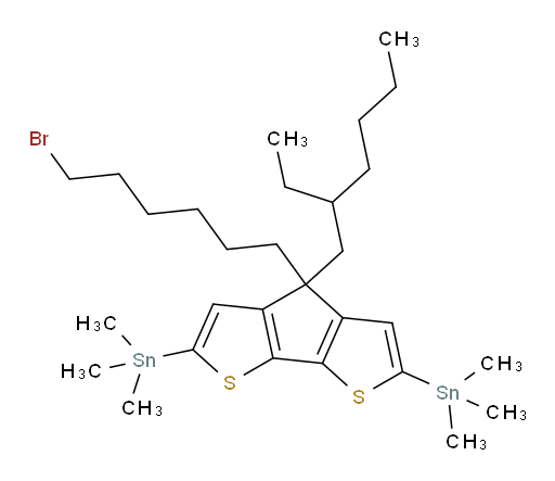 (4-(6-bromohexyl)-4-(2-ethylhexyl)-4H-cyclopenta[1,2-b:5,4-b']dithiophene-2,6-diyl)bis(trimethylstannane)