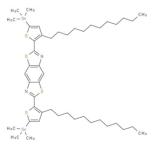 2,6-双(3-十二烷基-5-(三甲基锡基)噻吩-2-基)苯并[1,2-d:4,5-d']双(噻唑)