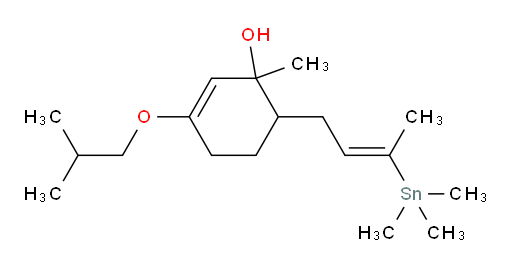 (E)-3-异丁氧基-1-甲基-6-(3-(三甲基锡基)丁-2-烯-1-基)环己-2-烯醇