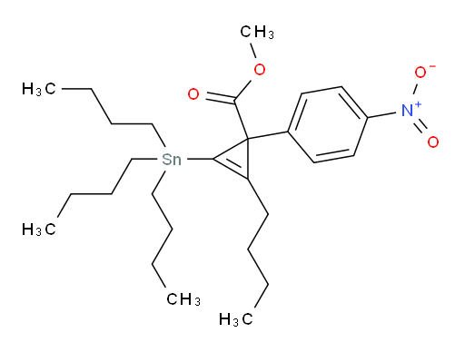 甲基 2-丁基-1-(4-硝基苯基)-3-(三丁基锡基)环丙-2-烯甲酸酯