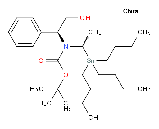 叔丁基 ((S)-2-羟基-1-苯基乙基)((S)-1-(三丁基锡基)乙基)氨基甲酸酯