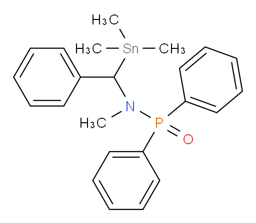 N-甲基-P,P-二苯基-N-(苯基(三甲基锡基)甲基)phosphinic 酰胺