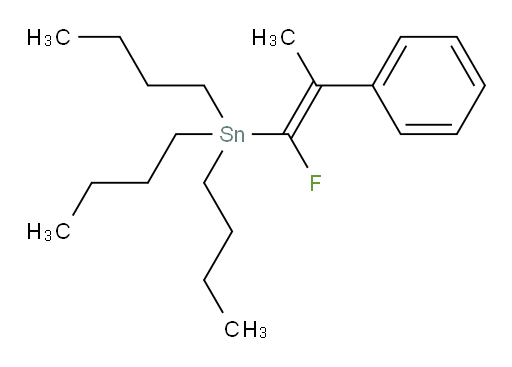 (E)-三丁基(1-氟-2-苯基丙烯-1-基)锡烷