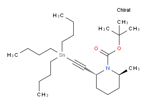 (2S,6R)-叔丁基 2-甲基-6-((三丁基锡基)乙炔基)哌啶-1-甲酸酯