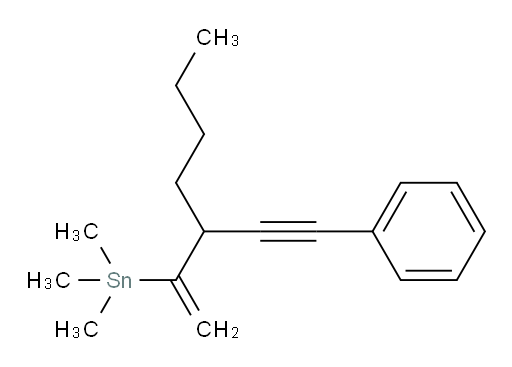 三甲基(3-(苯基乙炔基)庚-1-烯-2-基)锡烷