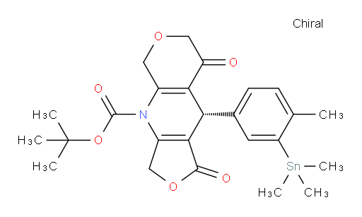 (S)-叔丁基 9-(4-甲基-3-(三甲基锡基)苯基)-1,8-二氧代-5,7,8,9-四氢-1H-呋喃并[3,4-b]吡喃并[4,3-e]吡啶-4(3H)-甲酸酯