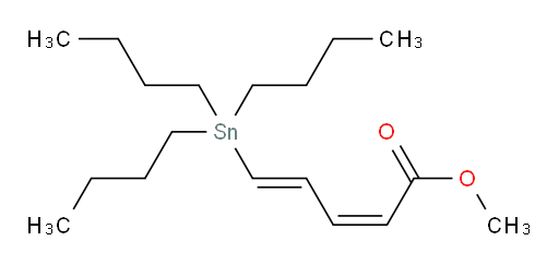 (2Z,4E)-甲基 5-(三丁基锡基)戊-2,4-二烯酸酯