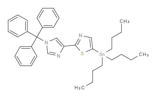 5-(三丁基锡基)-2-(1-三苯甲基-1H-咪唑-4-基)噻唑