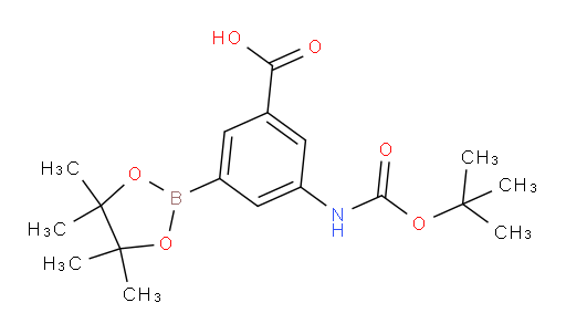 3-{[(tert-butoxy)carbonyl]amino}-5-(tetramethyl-1,3,2-dioxaborolan-2-yl)benzoic acid