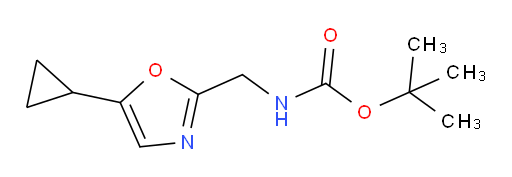 tert-butyl N-[(5-cyclopropyl-1,3-oxazol-2-yl)methyl]carbamate