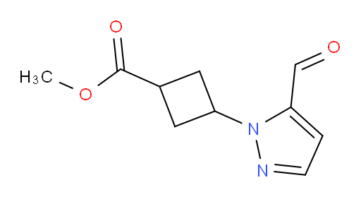 methyl 3-(5-formyl-1H-pyrazol-1-yl)cyclobutane-1-carboxylate