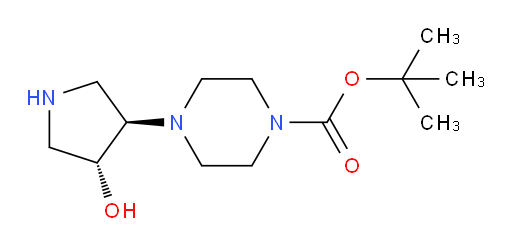 rac-tert-butyl 4-[(3R,4R)-4-hydroxypyrrolidin-3-yl]piperazine-1-carboxylate
