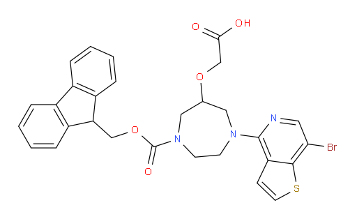 2-[(1-{7-bromothieno[3,2-c]pyridin-4-yl}-4-{[(9H-fluoren-9-yl)methoxy]carbonyl}-1,4-diazepan-6-yl)oxy]acetic acid