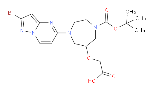 2-[(1-{2-bromopyrazolo[1,5-a]pyrimidin-5-yl}-4-[(tert-butoxy)carbonyl]-1,4-diazepan-6-yl)oxy]acetic acid