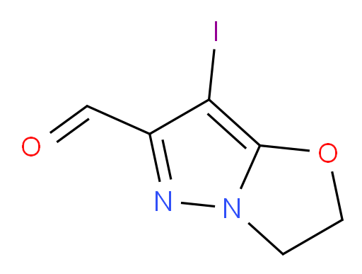 7-iodo-2H,3H-pyrazolo[3,2-b][1,3]oxazole-6-carbaldehyde
