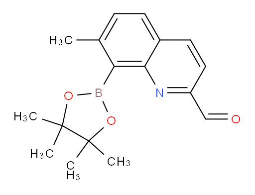 7-methyl-8-(4,4,5,5-tetramethyl-1,3,2-dioxaborolan-2-yl)quinoline-2-carbaldehyde