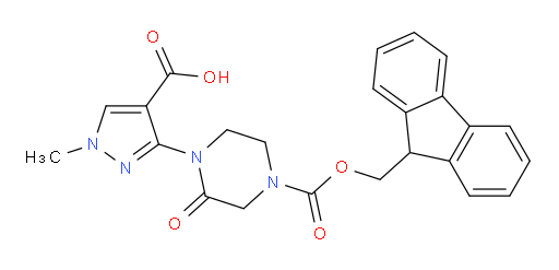 3-(4-{[(9H-fluoren-9-yl)methoxy]carbonyl}-2-oxopiperazin-1-yl)-1-methyl-1H-pyrazole-4-carboxylic acid