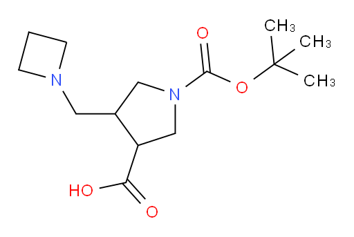 4-[(azetidin-1-yl)methyl]-1-[(tert-butoxy)carbonyl]pyrrolidine-3-carboxylic acid