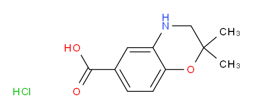 2,2-dimethyl-3,4-dihydro-2H-1,4-benzoxazine-6-carboxylic acid hydrochloride