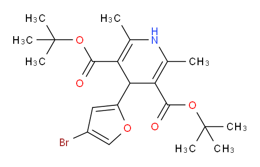 3,5-di-tert-butyl 4-(4-bromofuran-2-yl)-2,6-dimethyl-1,4-dihydropyridine-3,5-dicarboxylate