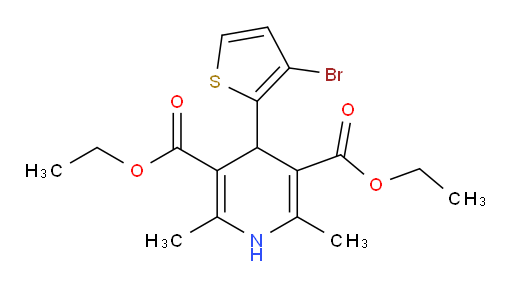 3,5-diethyl 4-(3-bromothiophen-2-yl)-2,6-dimethyl-1,4-dihydropyridine-3,5-dicarboxylate