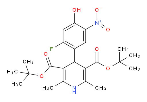 3,5-di-tert-butyl 4-(2-fluoro-4-hydroxy-5-nitrophenyl)-2,6-dimethyl-1,4-dihydropyridine-3,5-dicarboxylate