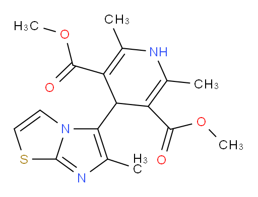 3,5-dimethyl 2,6-dimethyl-4-{6-methylimidazo[2,1-b][1,3]thiazol-5-yl}-1,4-dihydropyridine-3,5-dicarboxylate