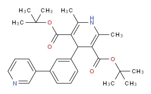 3,5-di-tert-butyl 2,6-dimethyl-4-[3-(pyridin-3-yl)phenyl]-1,4-dihydropyridine-3,5-dicarboxylate