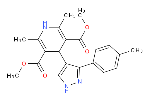 3,5-dimethyl 2,6-dimethyl-4-[3-(4-methylphenyl)-1H-pyrazol-4-yl]-1,4-dihydropyridine-3,5-dicarboxylate