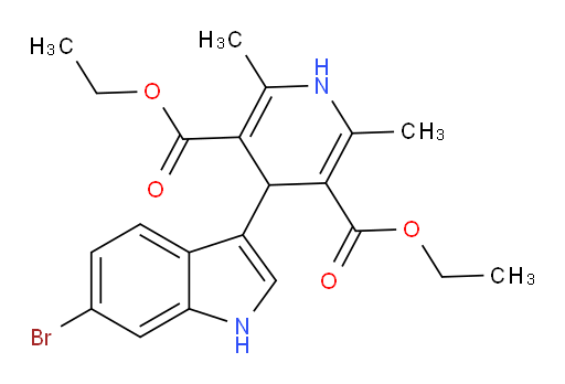 3,5-diethyl 4-(6-bromo-1H-indol-3-yl)-2,6-dimethyl-1,4-dihydropyridine-3,5-dicarboxylate