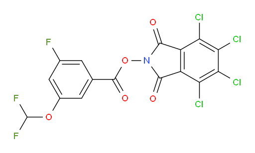 4,5,6,7-tetrachloro-1,3-dioxo-2,3-dihydro-1H-isoindol-2-yl 3-(difluoromethoxy)-5-fluorobenzoate
