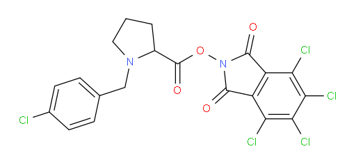 4,5,6,7-tetrachloro-1,3-dioxo-2,3-dihydro-1H-isoindol-2-yl 1-[(4-chlorophenyl)methyl]pyrrolidine-2-carboxylate