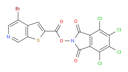 4,5,6,7-tetrachloro-1,3-dioxo-2,3-dihydro-1H-isoindol-2-yl 4-bromothieno[2,3-c]pyridine-2-carboxylate