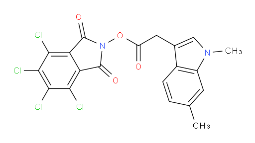 4,5,6,7-tetrachloro-1,3-dioxo-2,3-dihydro-1H-isoindol-2-yl 2-(1,6-dimethyl-1H-indol-3-yl)acetate