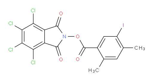 4,5,6,7-tetrachloro-1,3-dioxo-2,3-dihydro-1H-isoindol-2-yl 5-iodo-2,4-dimethylbenzoate