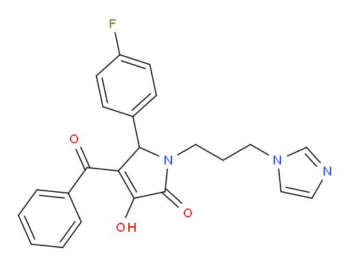 4-benzoyl-5-(4-fluorophenyl)-3-hydroxy-1-[3-(1H-imidazol-1-yl)propyl]-2,5-dihydro-1H-pyrrol-2-one