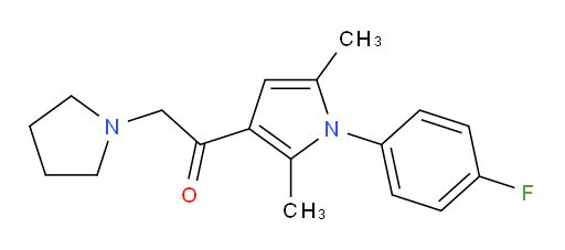 1-[1-(4-fluorophenyl)-2,5-dimethyl-1H-pyrrol-3-yl]-2-(pyrrolidin-1-yl)ethan-1-one