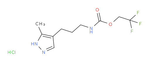 2,2,2-trifluoroethyl N-[3-(5-methyl-1H-pyrazol-4-yl)propyl]carbamate hydrochloride