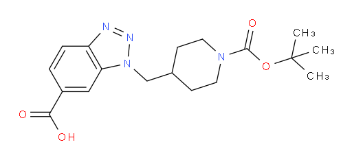 1-({1-[(tert-butoxy)carbonyl]piperidin-4-yl}methyl)-1H-1,2,3-benzotriazole-6-carboxylic acid