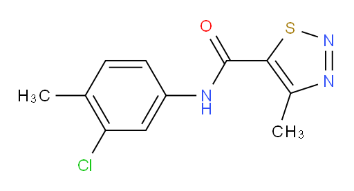 N-(3-chloro-4-methylphenyl)-4-methyl-1,2,3-thiadiazole-5-carboxamide