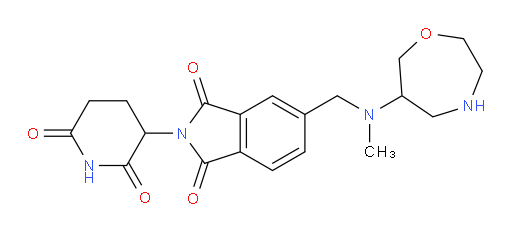 2-(2,6-dioxopiperidin-3-yl)-5-{[methyl(1,4-oxazepan-6-yl)amino]methyl}-2,3-dihydro-1H-isoindole-1,3-dione