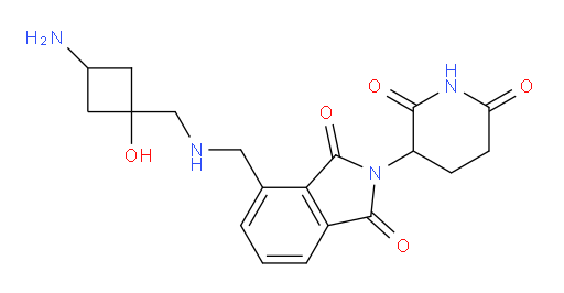 4-({[(3-amino-1-hydroxycyclobutyl)methyl]amino}methyl)-2-(2,6-dioxopiperidin-3-yl)-2,3-dihydro-1H-isoindole-1,3-dione