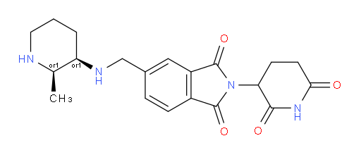 rel-2-(2,6-dioxopiperidin-3-yl)-5-({[(2R,3R)-2-methylpiperidin-3-yl]amino}methyl)-2,3-dihydro-1H-isoindole-1,3-dione
